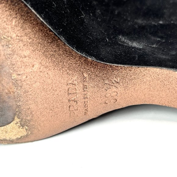 Authentic PRADA Black Suede Platform Wedge High Pumps 38.5 8 - Picture 10 of 10